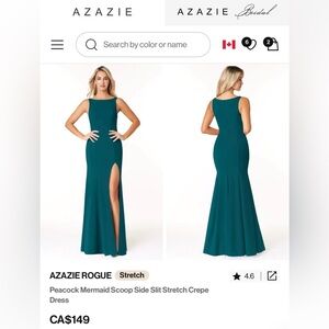 Azazie Rogue Dress in Peacock